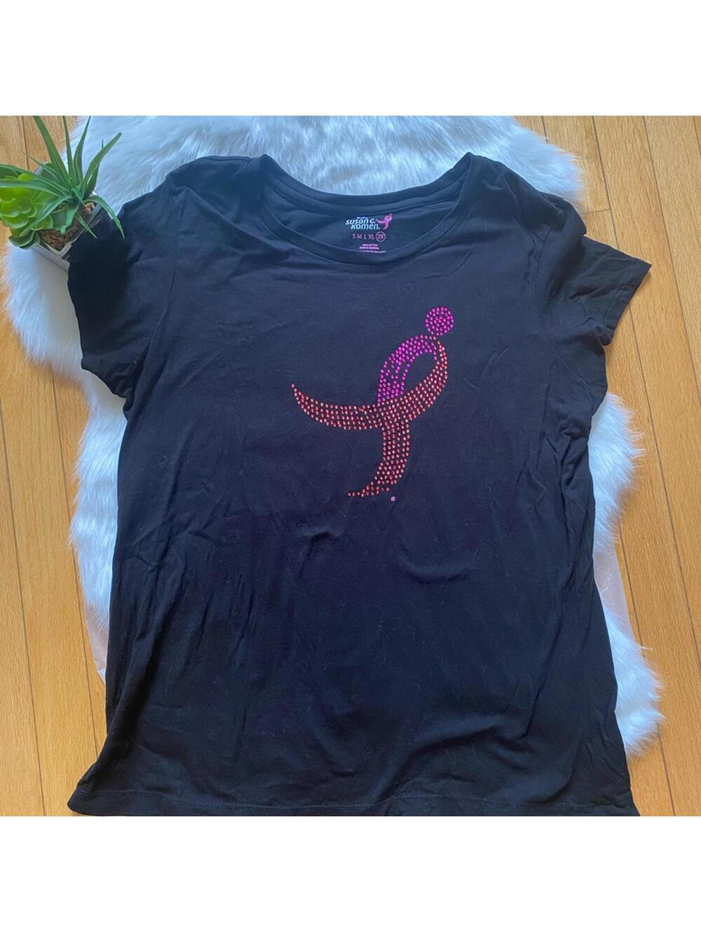 Susan G. Komen Black Short Sleeve Tee XXL